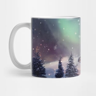 Winter Holiday Chrismas tree Landscap gift designs Series 04 Mug